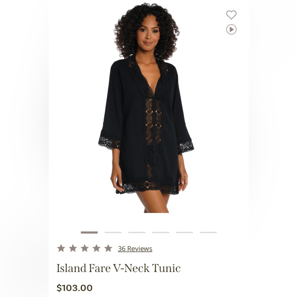 La Blanca Black Cover up size small